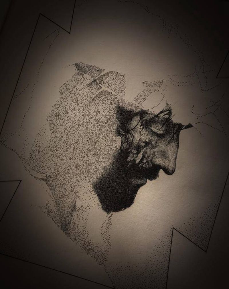 点点点纹身图片_手稿纹身图案