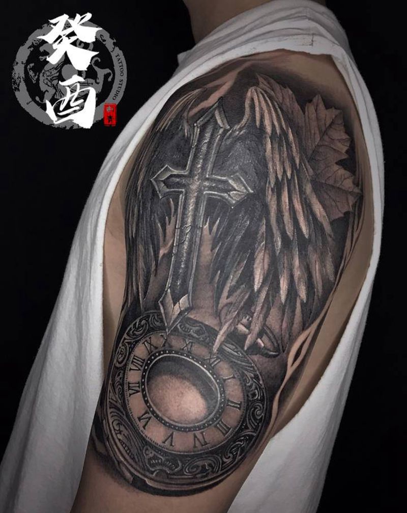 修改纹身图片_手臂欧美写实旧图修改纹身图案