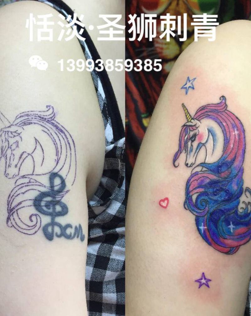 小改纹身图片_化个妆纹身图案