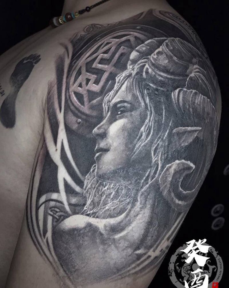 写实纹身图片_手臂欧美写实疤痕遮盖纹身图案