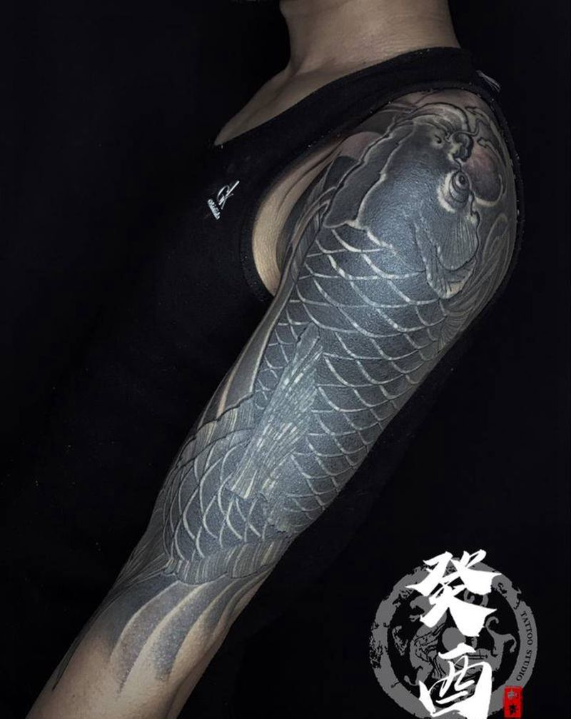 遮盖纹身图片_手臂新传统遮盖纹身图案