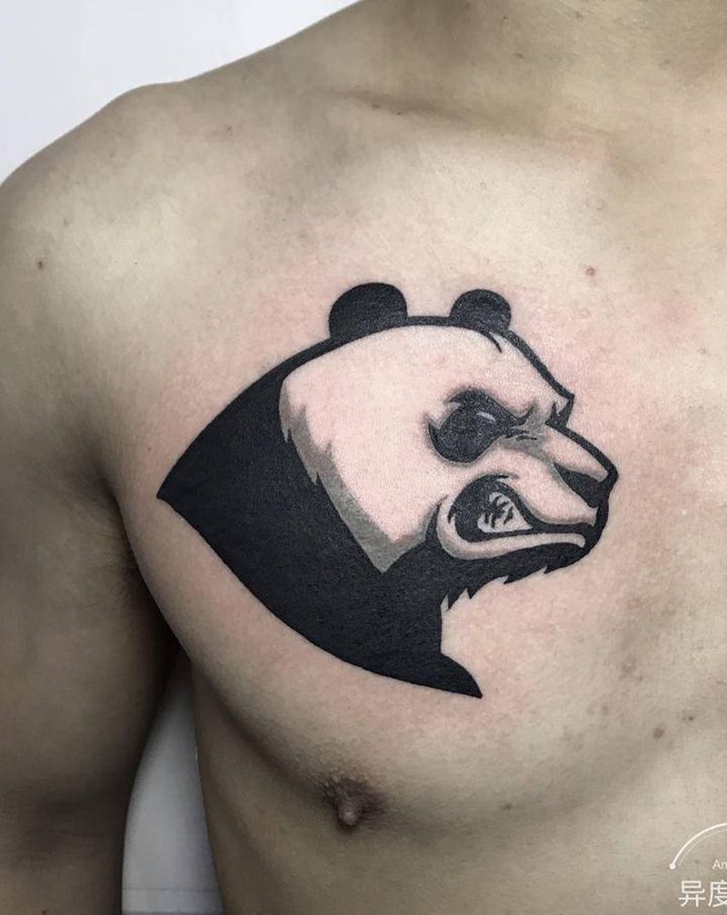 熊猫纹身图片_图腾纹身图案