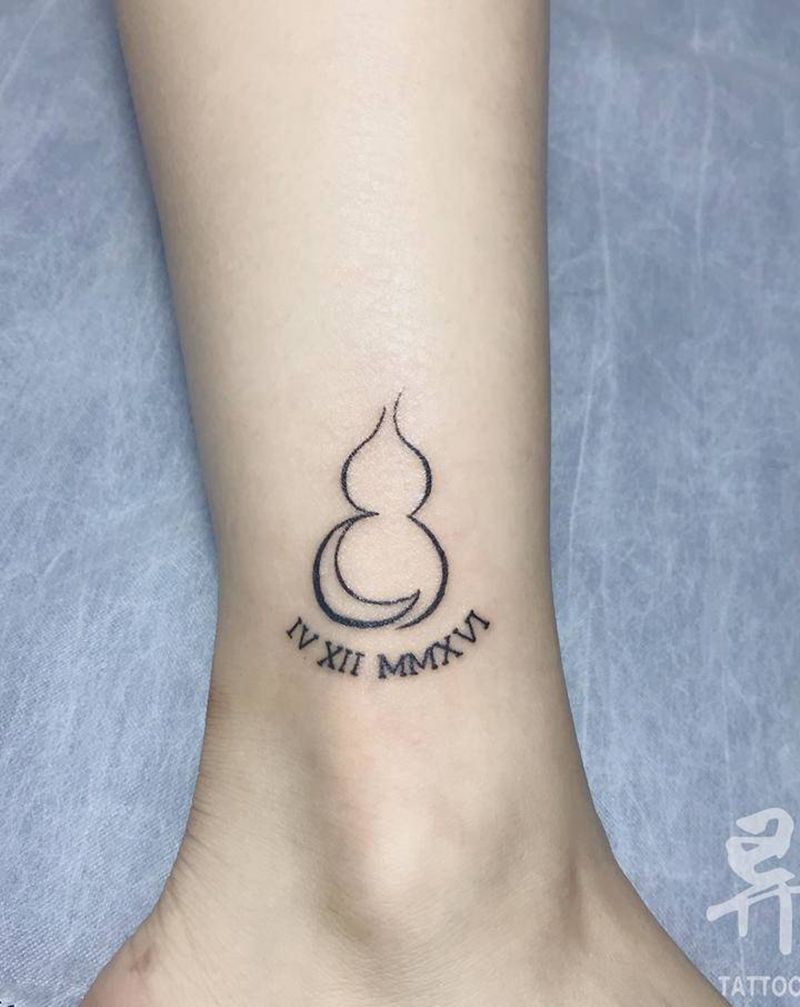 葫芦纹身图片_手臂腿部图腾纹身图案