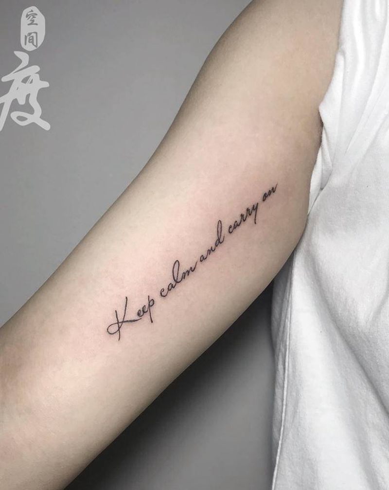 字母纹身图片_手臂花体字纹身图案