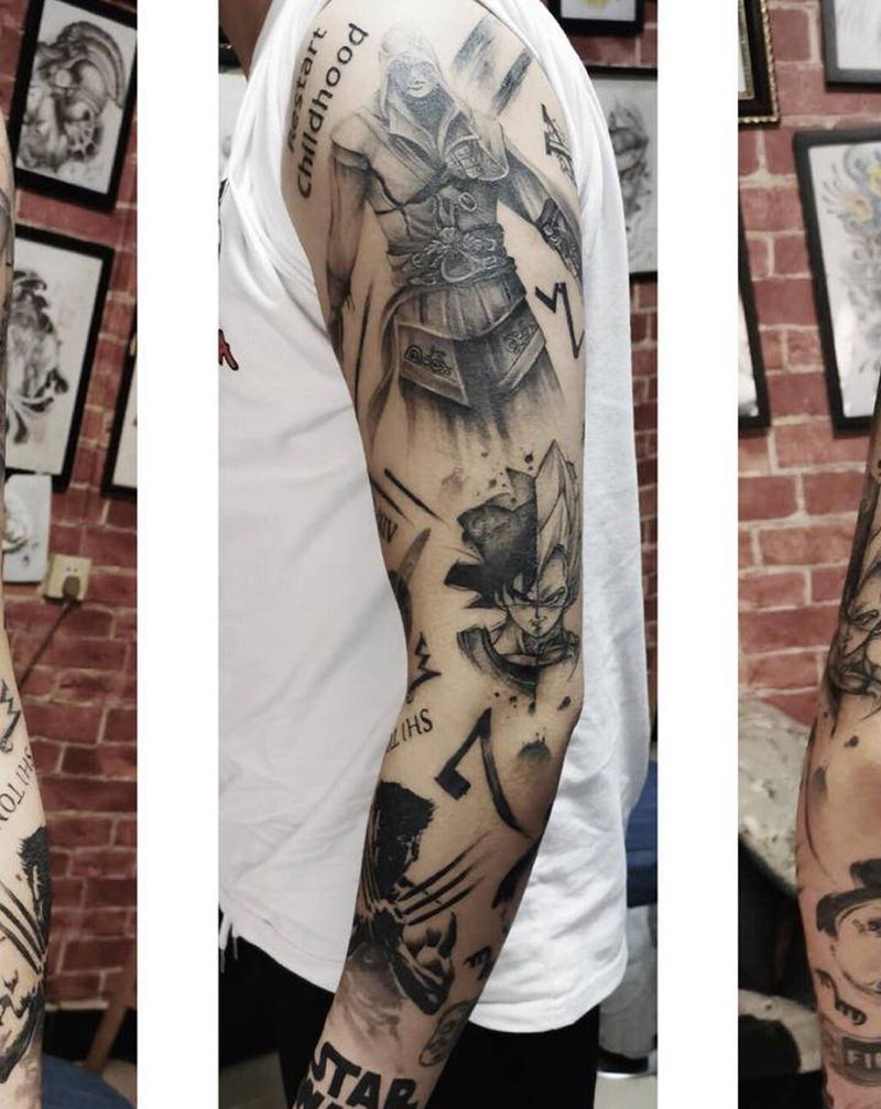 花臂纹身图片_手臂纹身图案