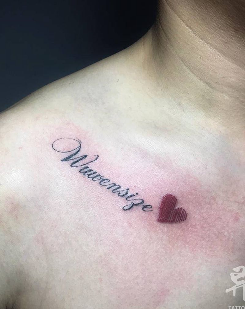 字母纹身图片_肩部花体字纹身图案