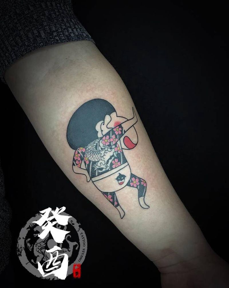 社会小新纹身图片_手臂卡通纹身图案