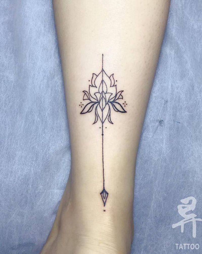 装饰线条纹身图片_手臂腿部几何纹身图案