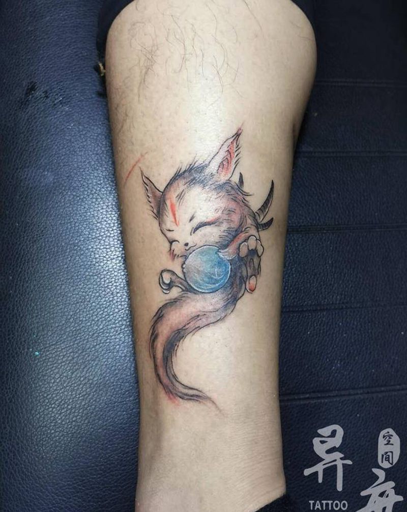 疤痕遮盖纹身图片_手臂腿部水彩纹身图案