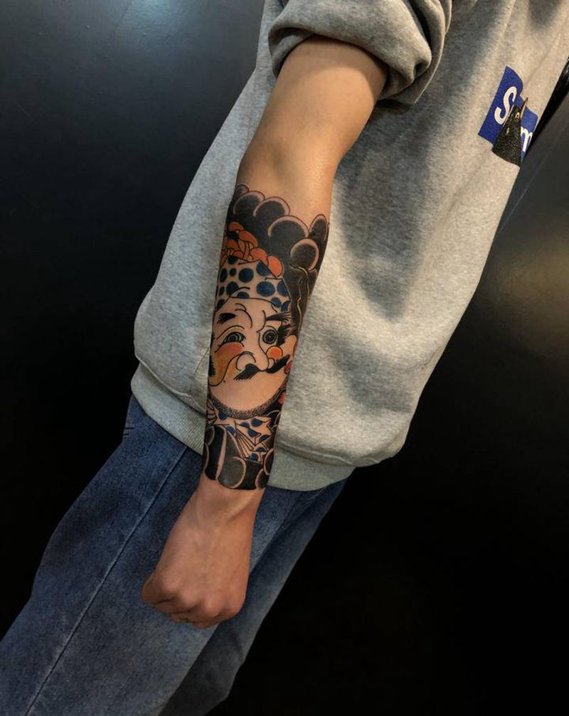 日式传统纹身图片_手臂老传统纹身图案