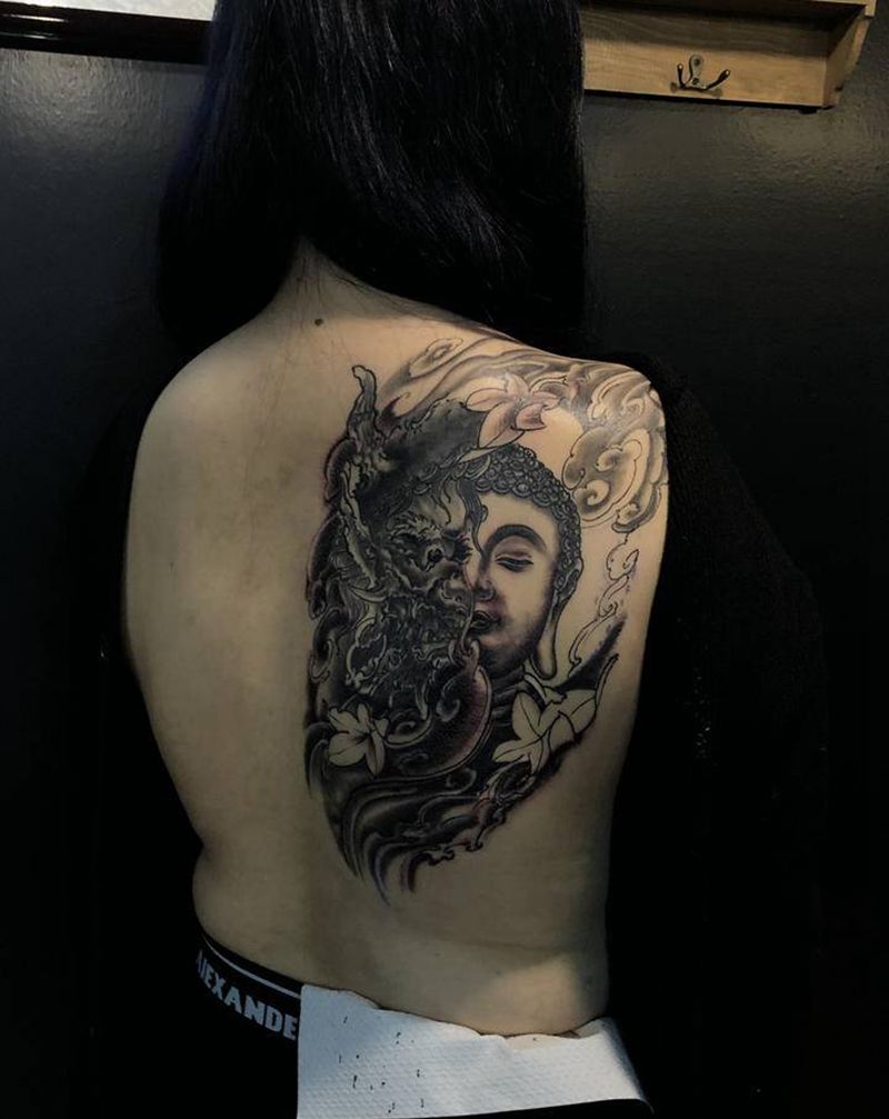 一念之间纹身图片_新传统纹身图案