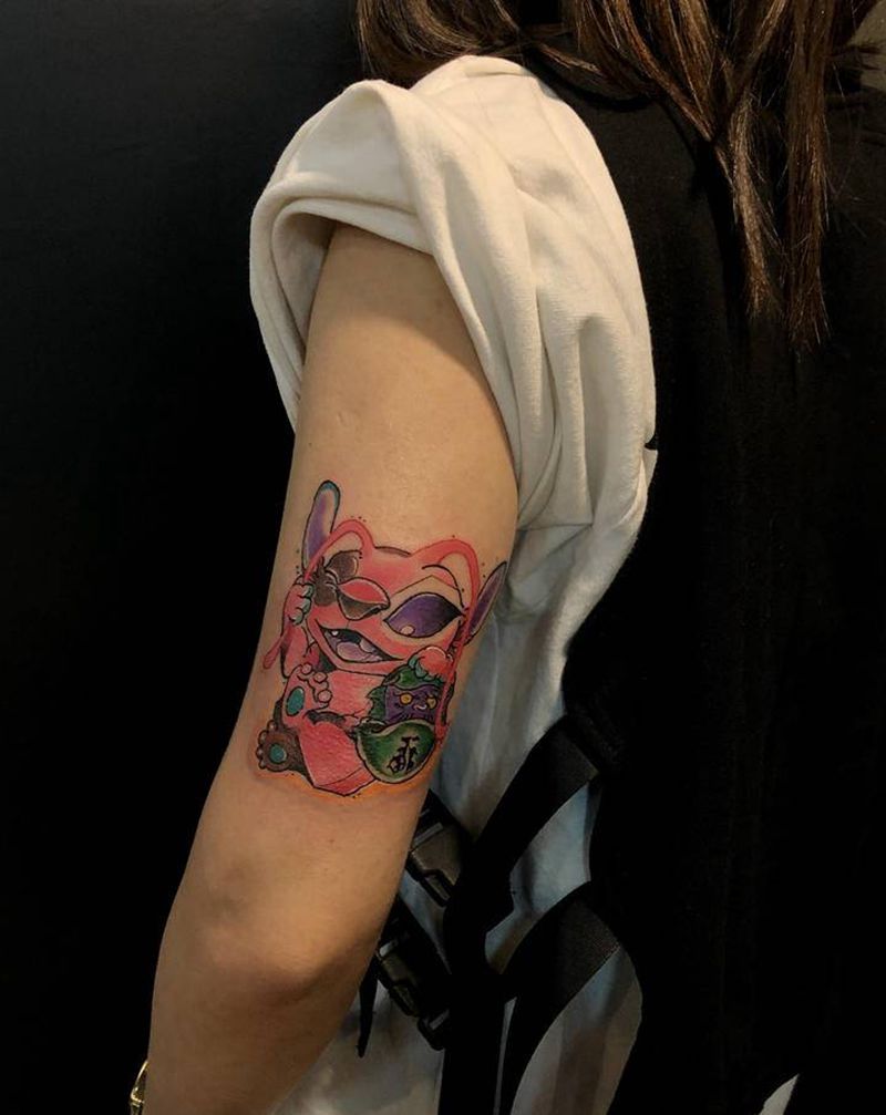 史迪仔纹身图片_手臂新传统纹身图案