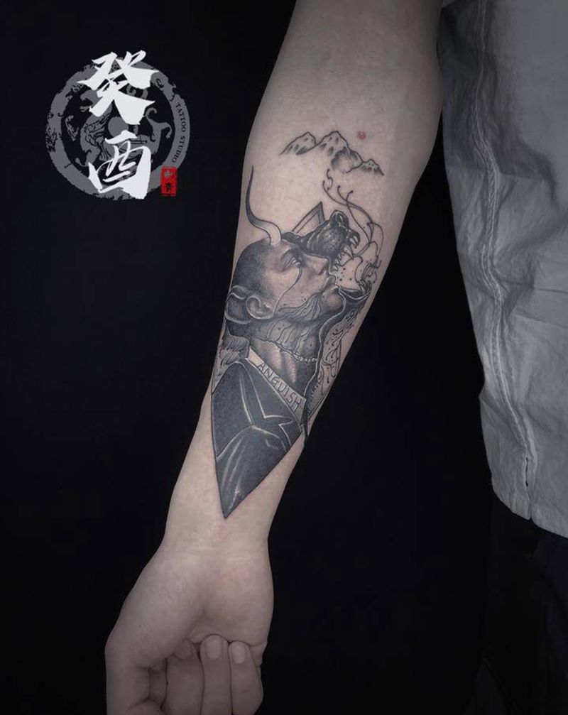 人物纹身图片_手臂欧美写实纹身图案