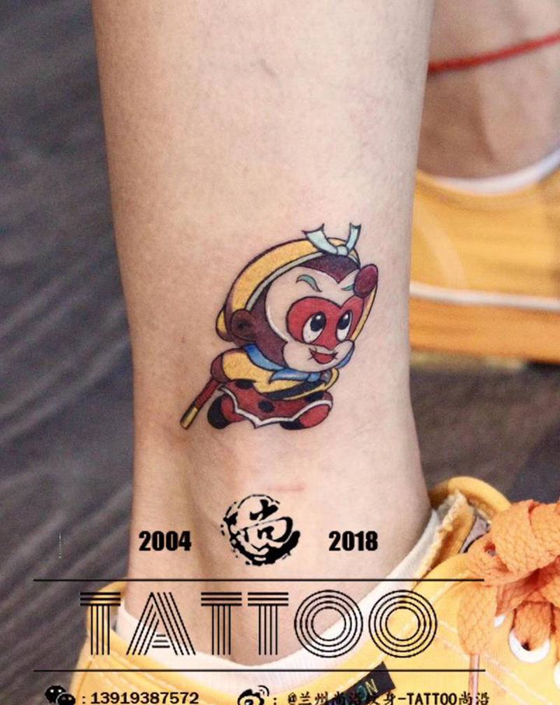 小猴子纹身图片_New School新传统纹身图案