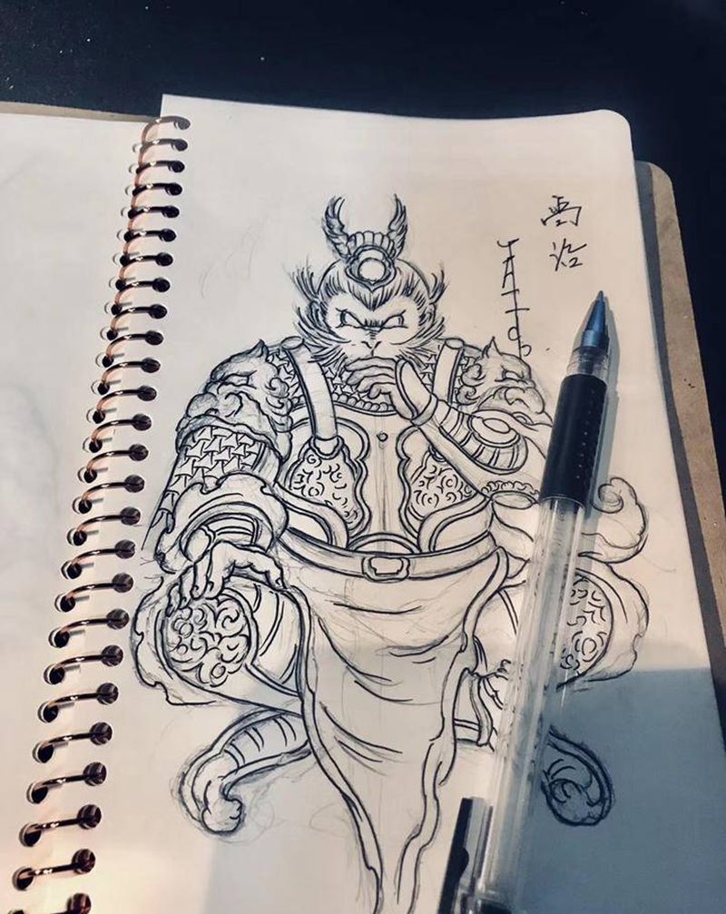 形体日常练习纹身图片_新传统纹身图案