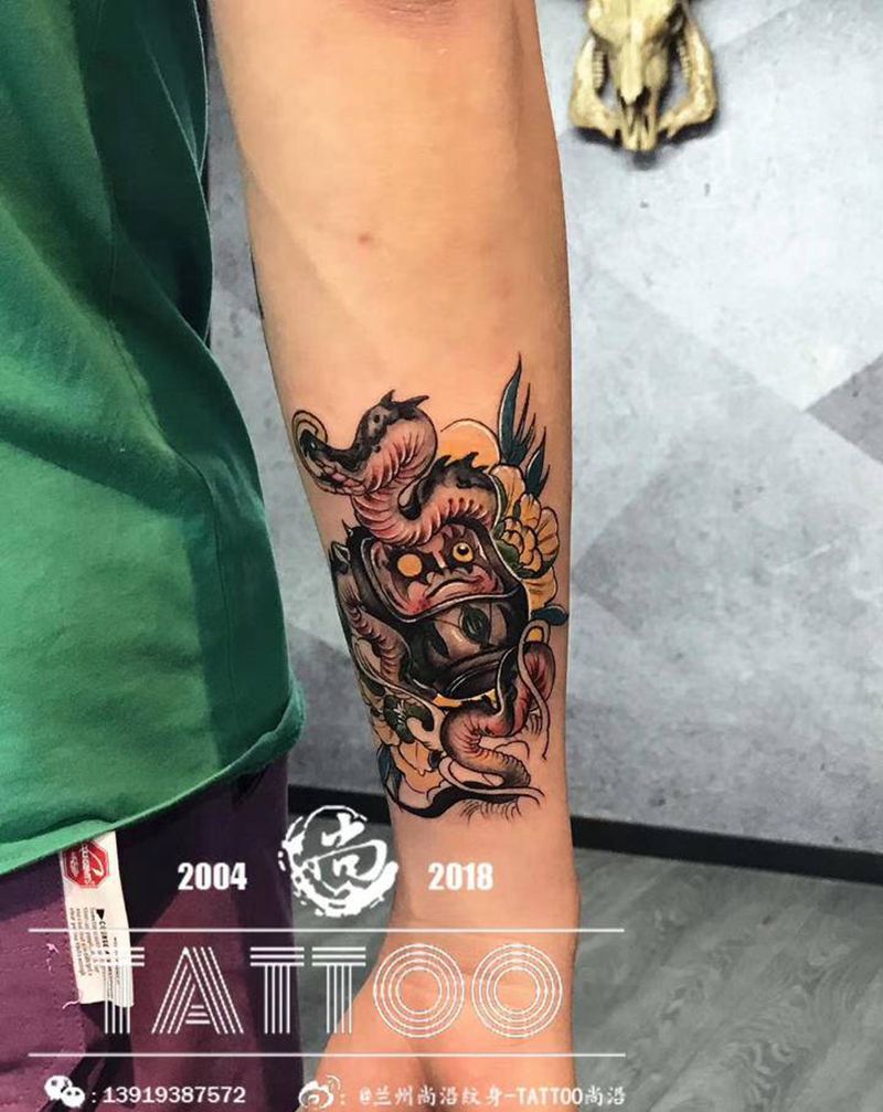 小达摩蛋纹身图片_New School纹身图案