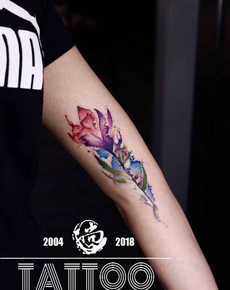 彩色遮盖纹身图片_New School纹身图案