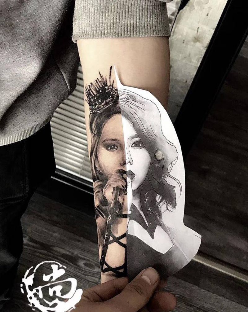 肖像纹身图片_欧美写实纹身图案