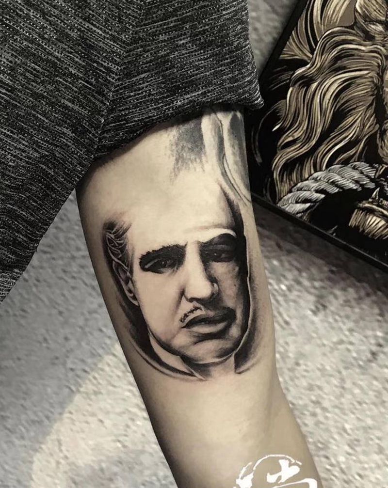 肖像纹身图片_手臂欧美写实纹身图案