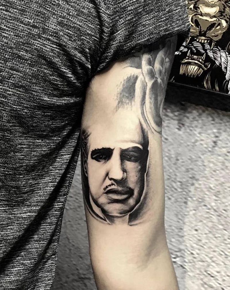 肖像纹身图片_手臂欧美写实纹身图案