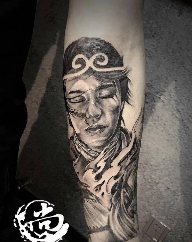 肖像纹身图片_手臂欧美写实纹身图案