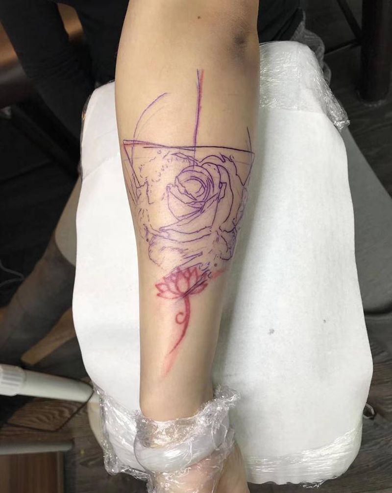 遮盖纹身图片_手臂欧美写实纹身图案