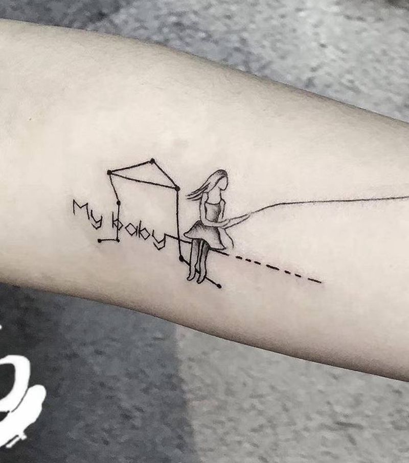 小清新纹身图片_手臂几何纹身图案