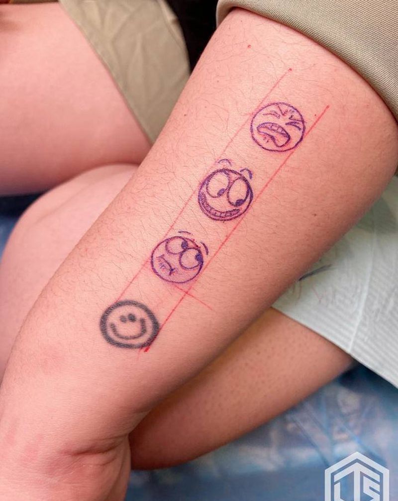 拯救不开心纹身图片_手臂纹身图案