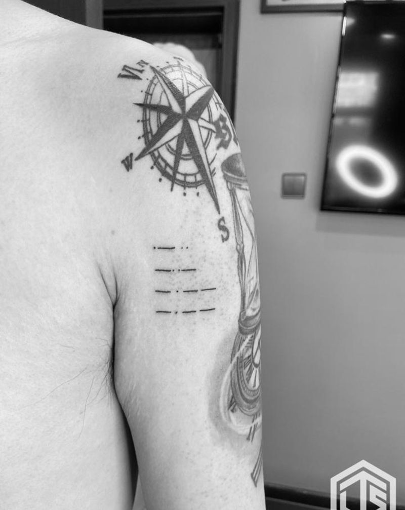 摩斯密码纹身图片_手臂纹身图案