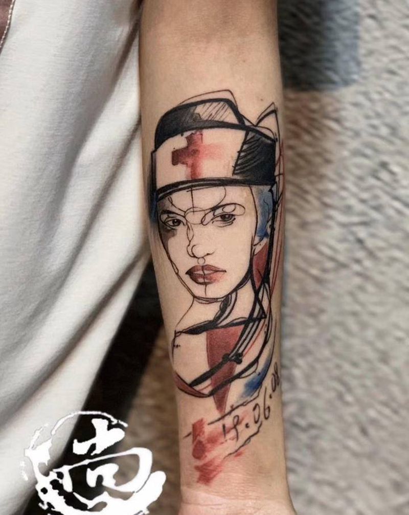 嗜血医生纹身图片_手臂New School纹身图案