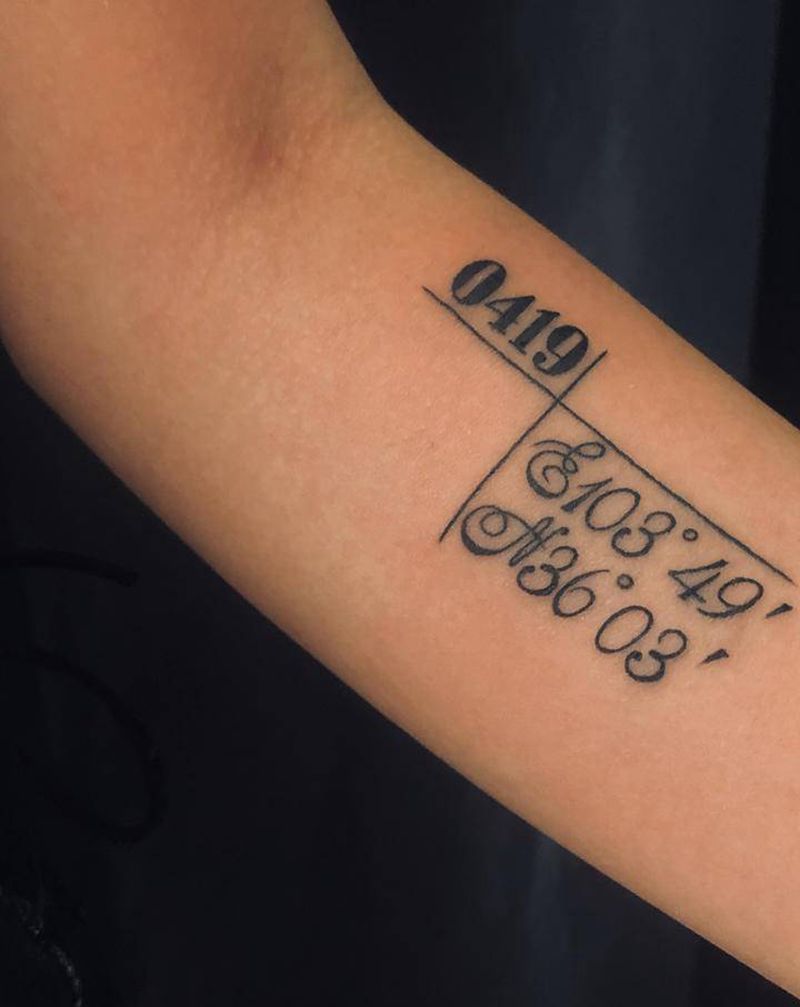 日期纹身图片_手臂纹身图案