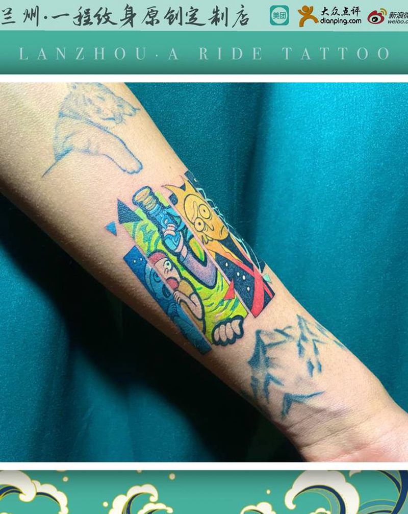 瑞克与莫蒂纹身图片_New School纹身图案