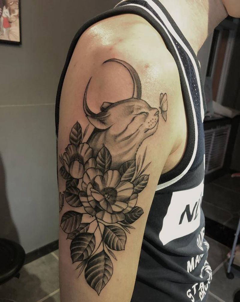 小清新风格纹身图片_手臂几何点刺纹身图案