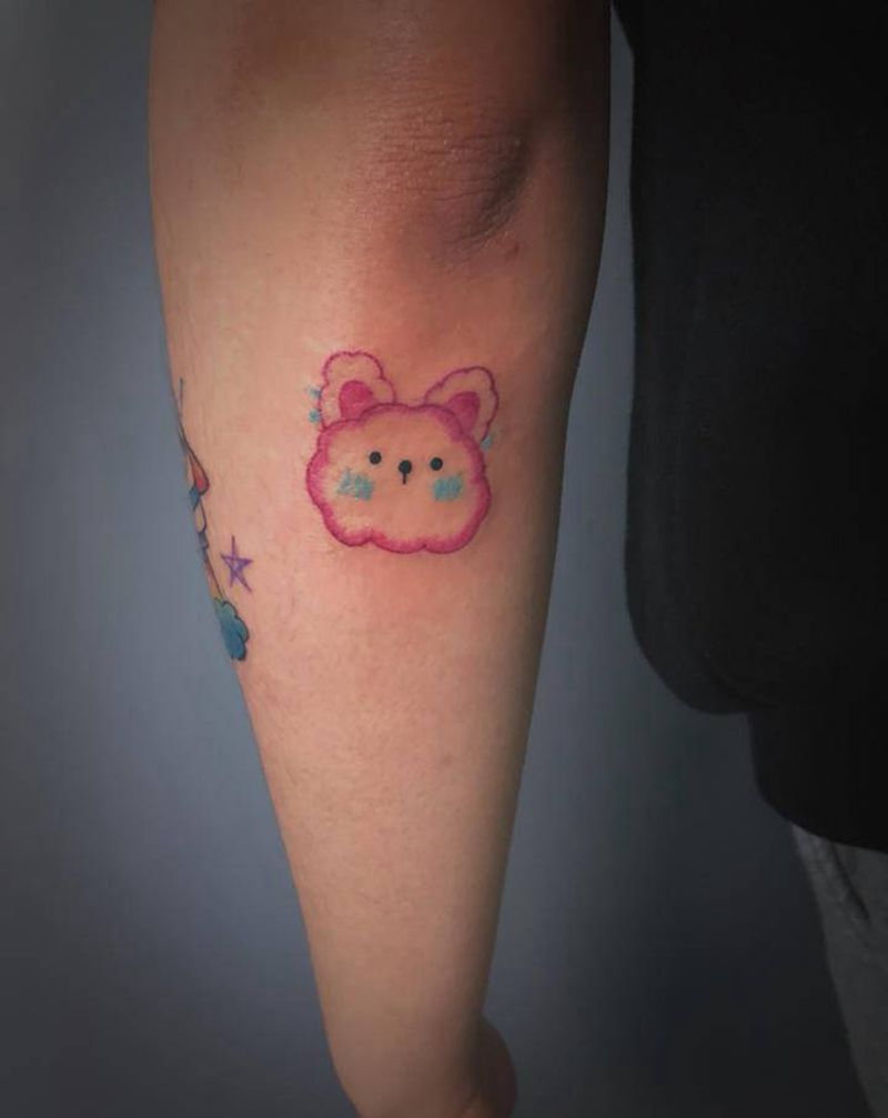 小可爱纹身图片_手臂New School纹身图案