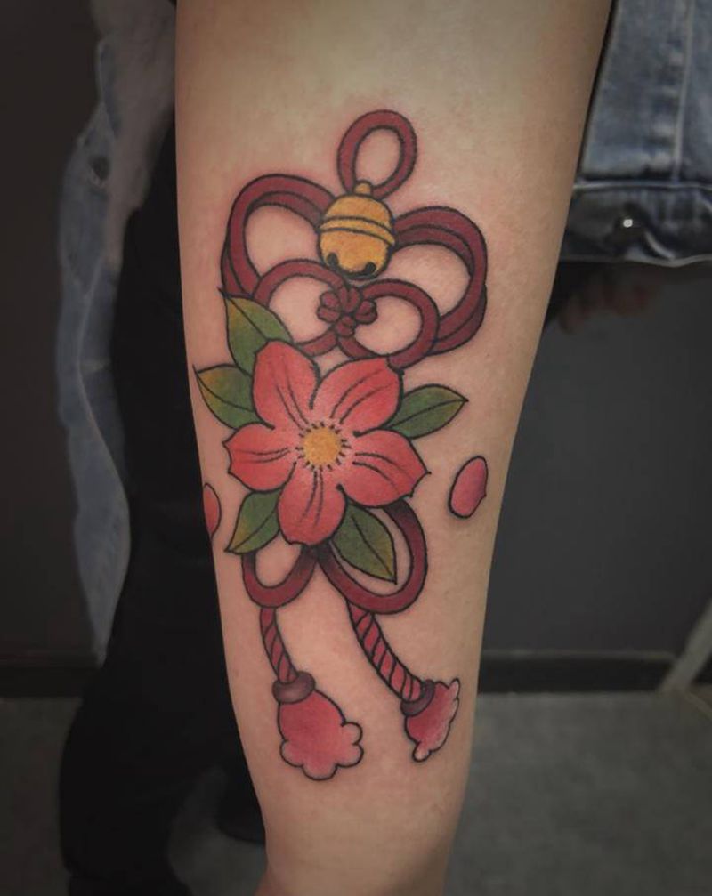 樱花纹身图片_手臂New School纹身图案