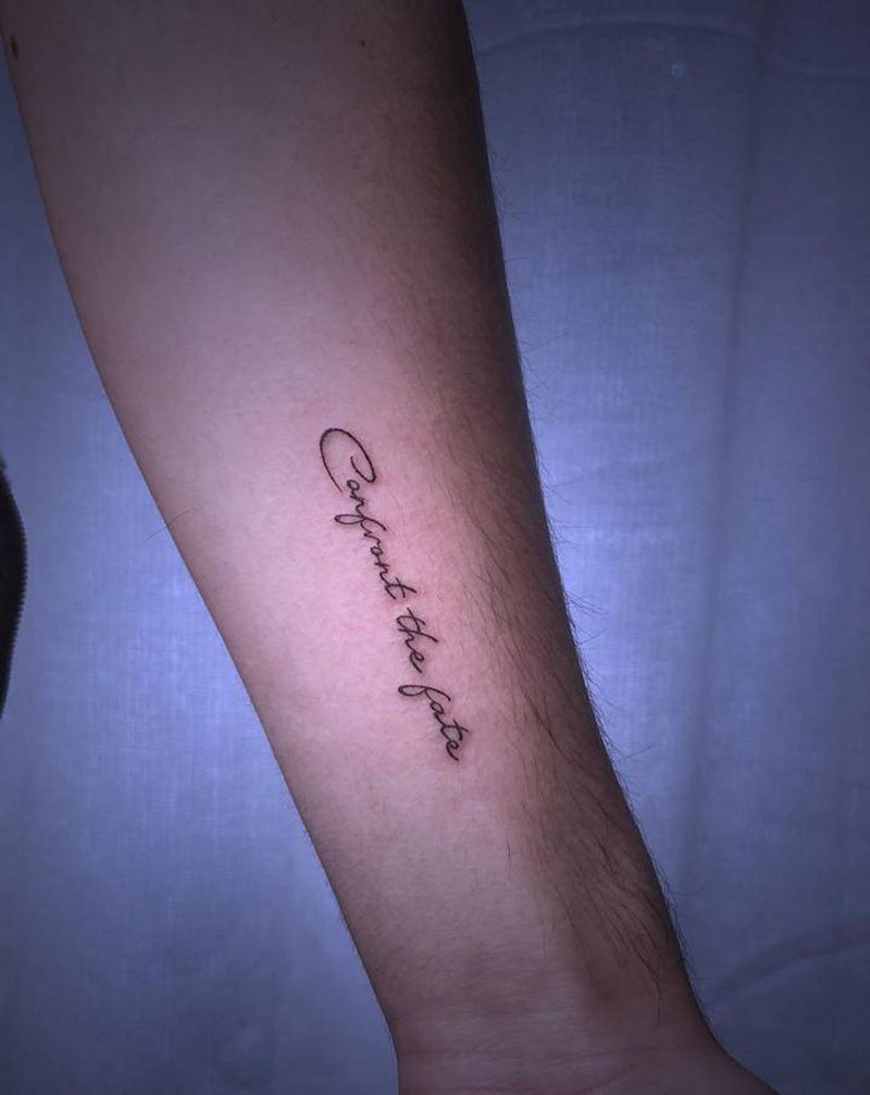 小字母纹身图片_花体字纹身图案