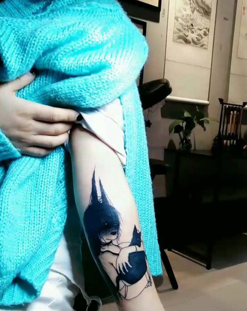 黑暗系纹身图片_手臂纹身图案