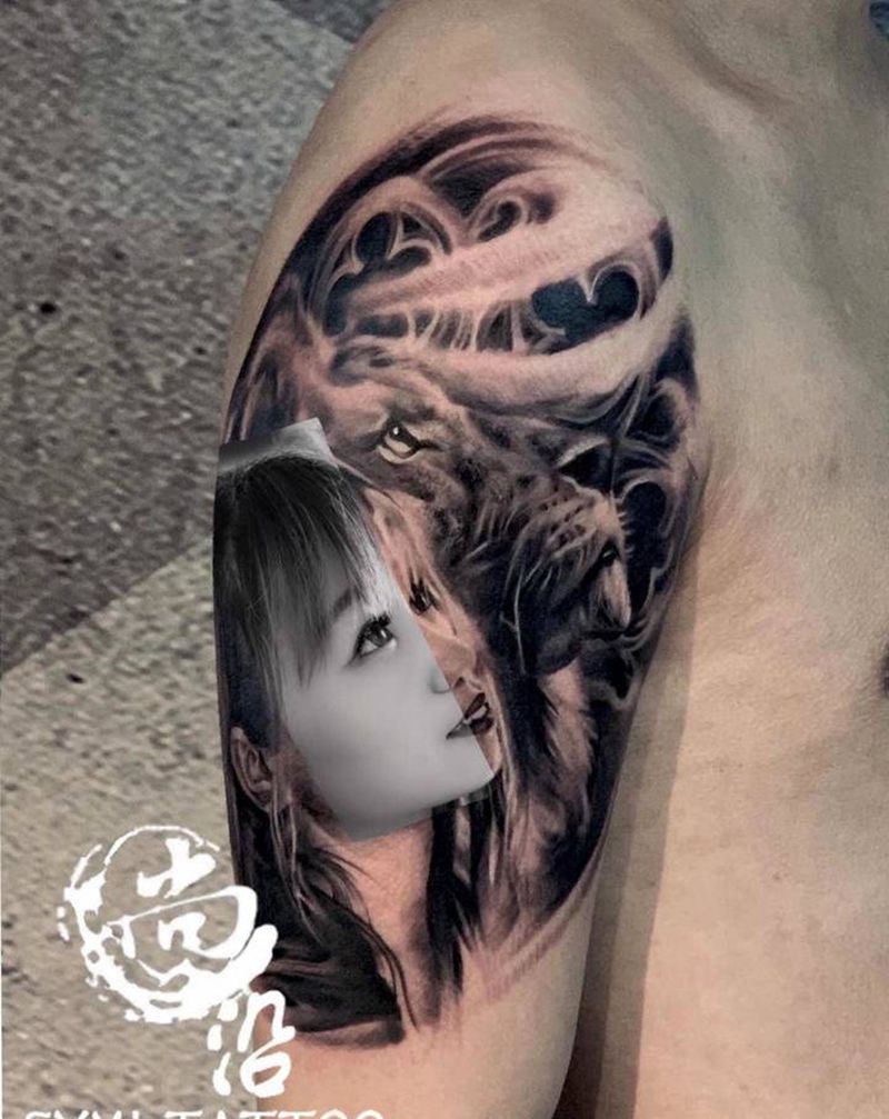 进入殿堂纹身图片_手臂欧美写实纹身图案