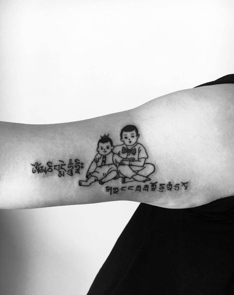 小作纹身图片_肩部纹身图案