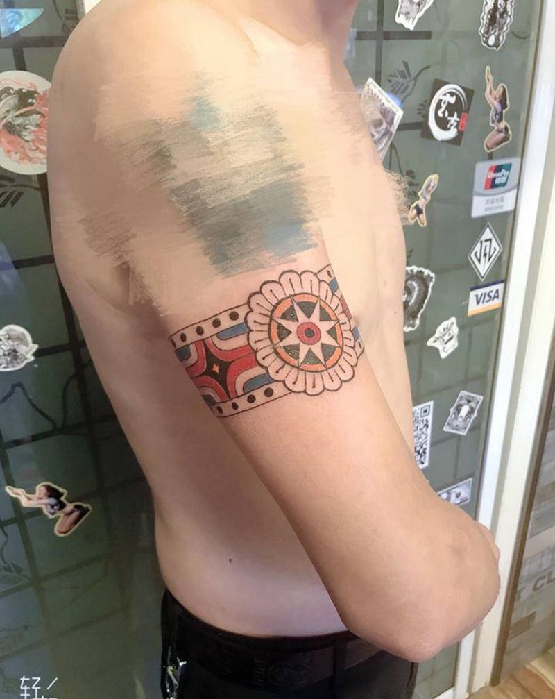 oldschool臂环纹身图片_手臂Old School纹身图案