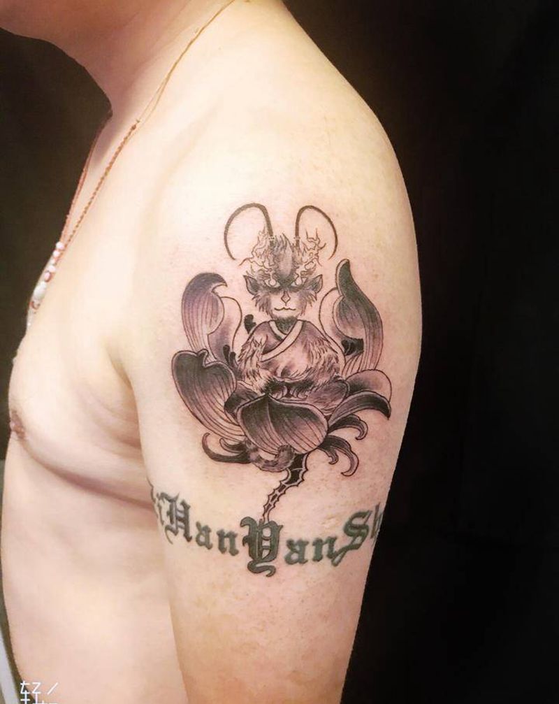 最萌斗战纹身图片_手臂新传统纹身图案