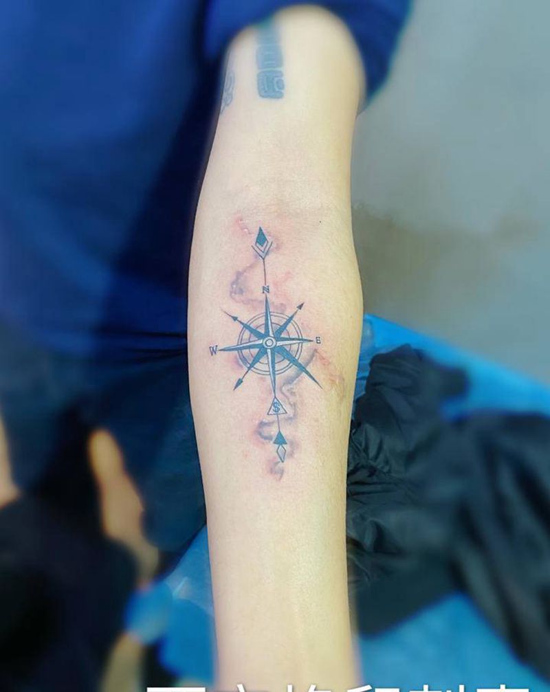 方向 家庭 金钱纹身图片_手臂纹身图案