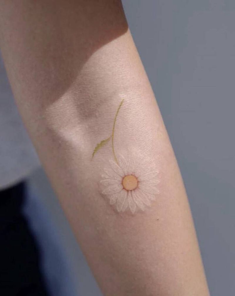 菊花纹身图片_手臂纹身图案