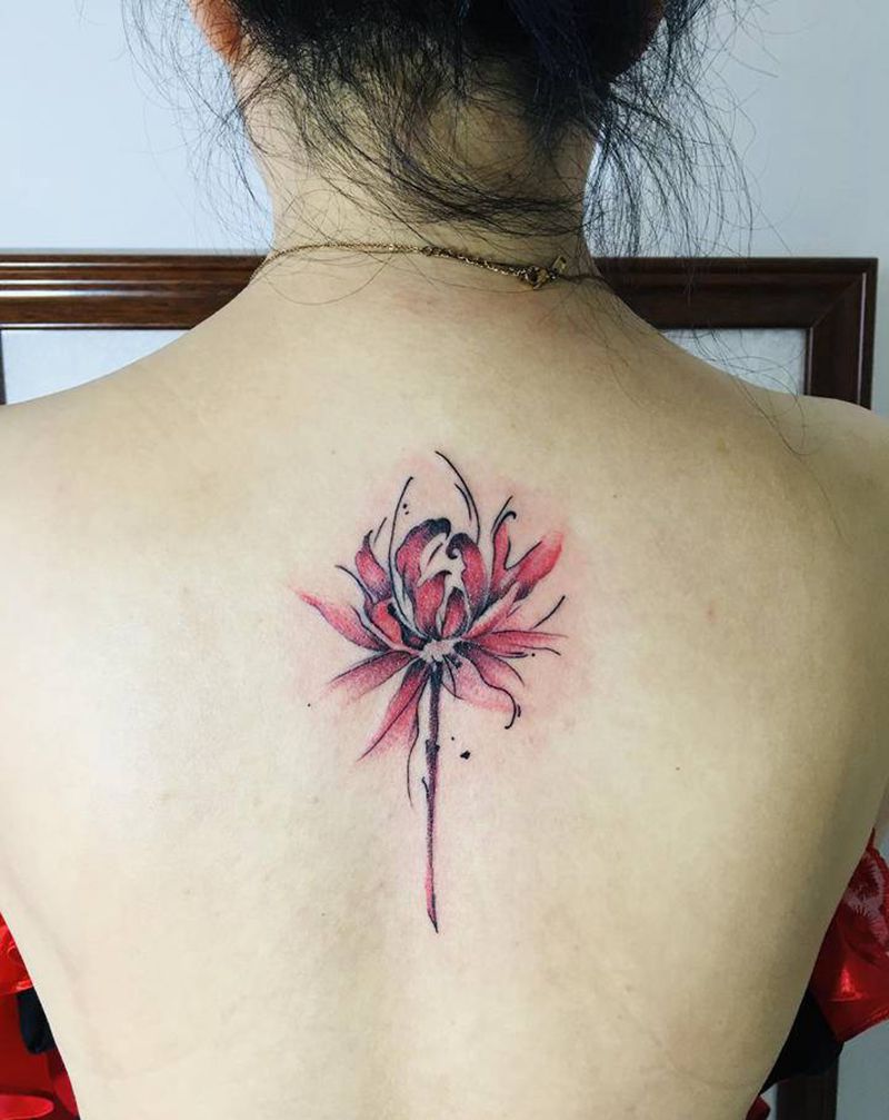 近日纹身图片_背部纹身图案