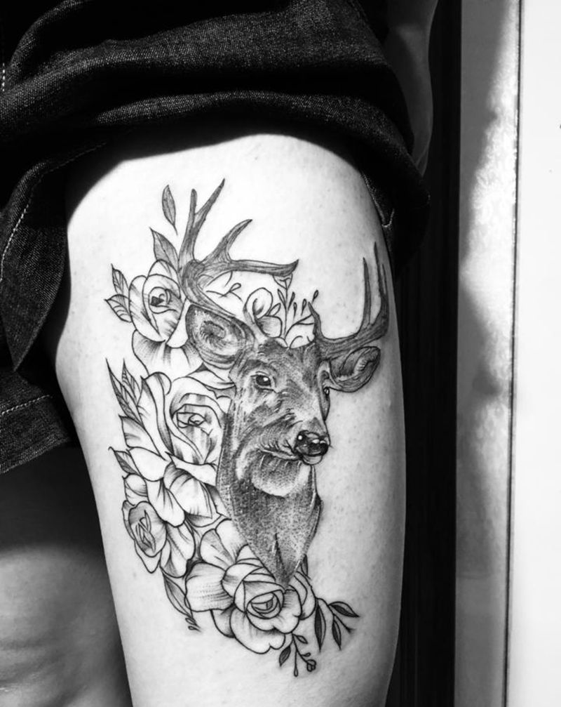 今日纹身图片_腿部纹身图案