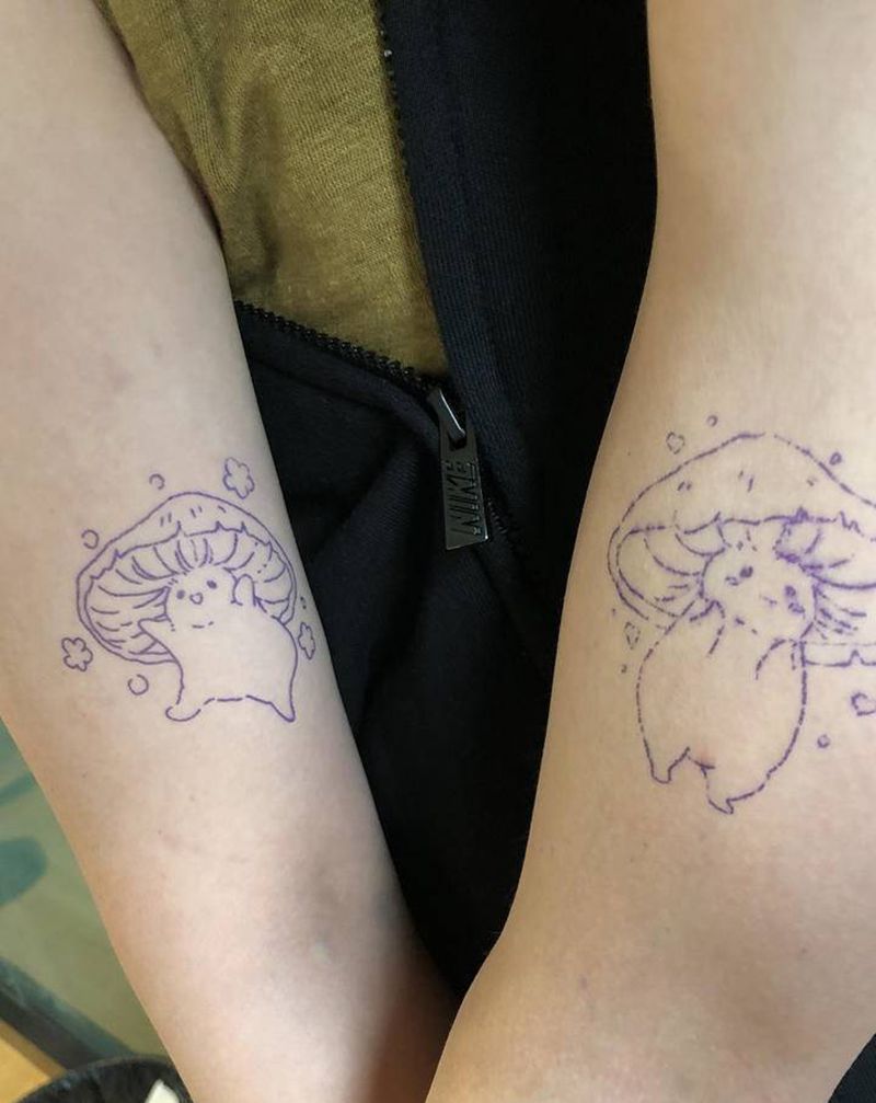 一对儿小可爱纹身图片_手臂纹身图案