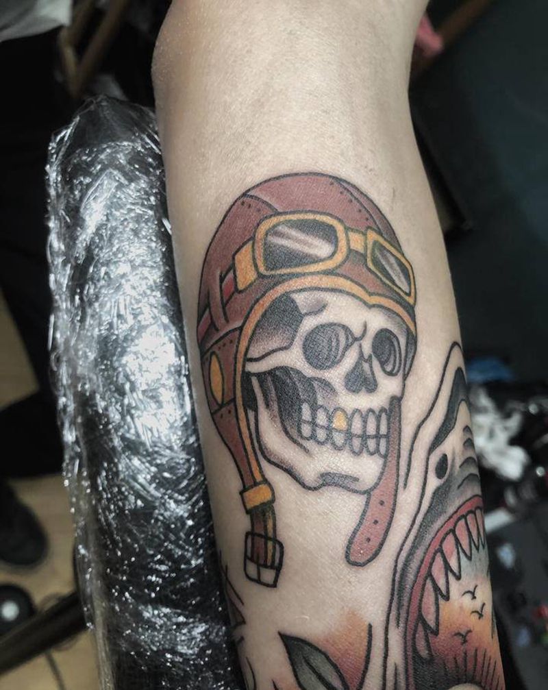 一波old school纹身图片_手臂Old School纹身图案