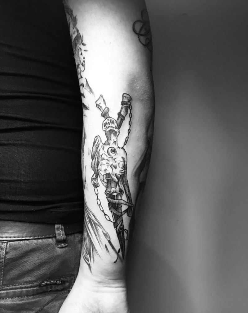 近日纹身图片_手臂纹身图案