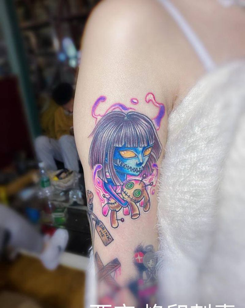 布偶纹身图片_Old School纹身图案