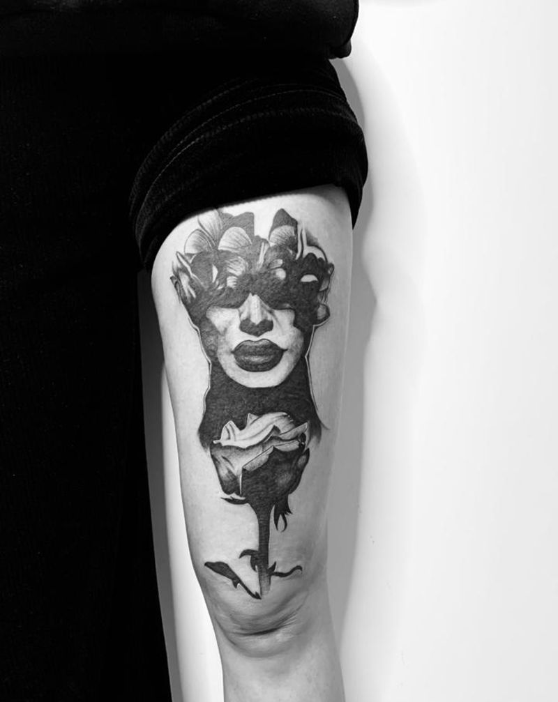 今日纹身图片_腿部纹身图案